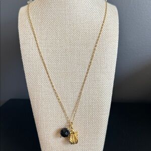 💛💜 J.CREW necklace Gold frog and dark purple Pendant Necklace women’s jewelry